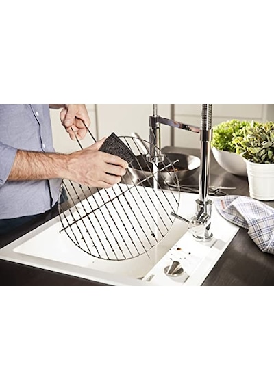 Vileda Glitzi Power Pad Inox, Ekstra Kaliteli, Pas Tutmaz, Zorlu Lekeleri Söker, 2'li Paket Açık Indigo