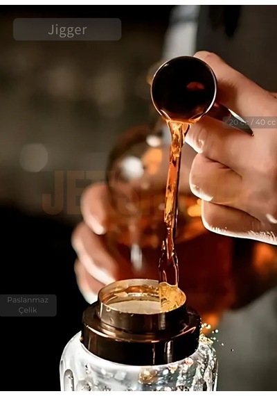 Jigger Çift Taraflı Bar Ölçeği Paslanmaz Kokteyl Ölçeği Barmen Ölçü Kabı Çelik 20/40 Cc
