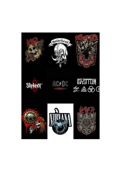 Metal Grupları 7 No Çoklu Sticker Seti Diğer