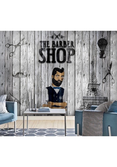Berber Salonu Duvar Kağıdı (359605029)