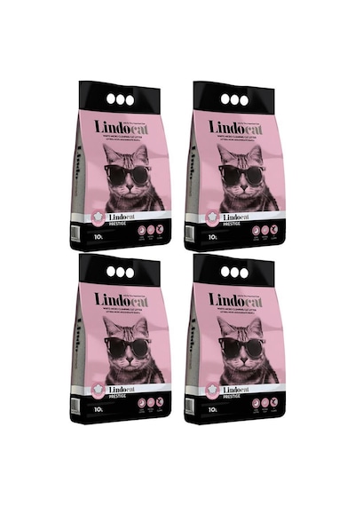 Lindocat Bebek Pudralı İnce Taneli Topaklaşan Kedi Kumu 4 x 10 L