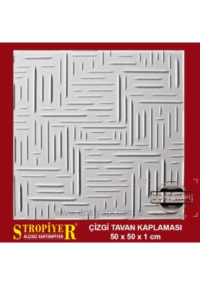 Stropiyer Tavan Kaplama Çizgi Modeli , 10 M2 = 40 Ad.