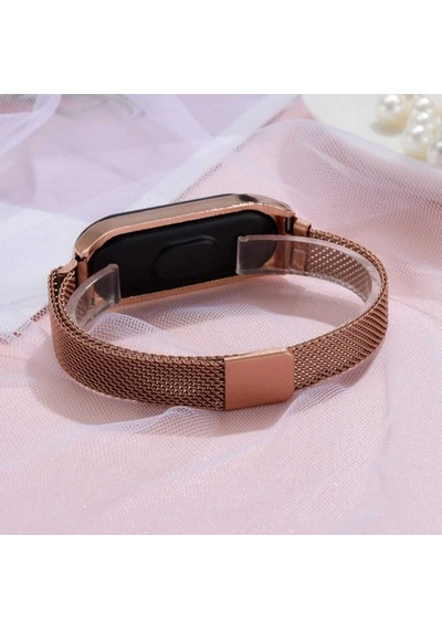 Dokunmatik Ekran Led Su Geçirmez Unisex Kol Saati Rose - 602983872 Çok Renkli