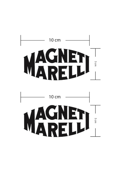 Magneti Marelli Siyah Motosiklet Sponsor Markası Sticker Etiket M