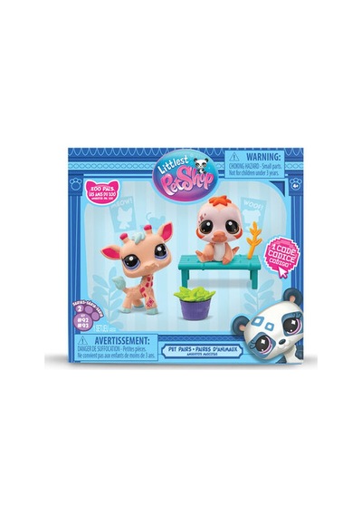 Hasbro Littlest Pet Shop 2'li Paketa 00586 G7 93-g7 92 Zürafa-tembel Hayvan Çok Renkli