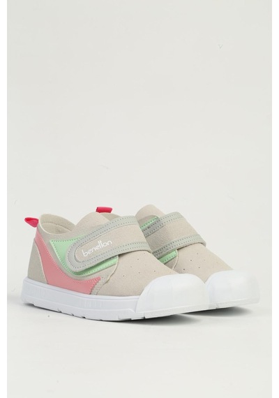 Benetton Bn-1404 Çocuk Sandalet Gri Pembe