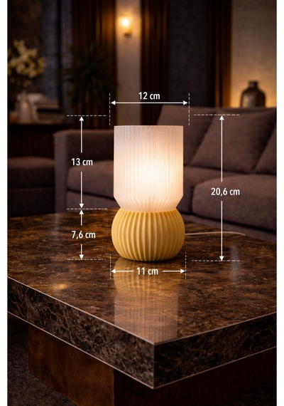 Nexo Model - Led Abajur - Masa Lambası - Usb 5v İle Çalışır - Slim Led Aydınlatması Dahildir - Dekoratif Lamba - Renk Seçenekli Çok Renkli