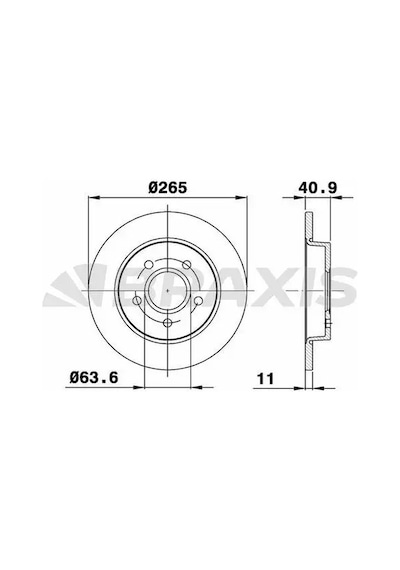 Ford Focus 2 Arka Fren Diski 2005-2012 Braxıs Ae0100 2adettir