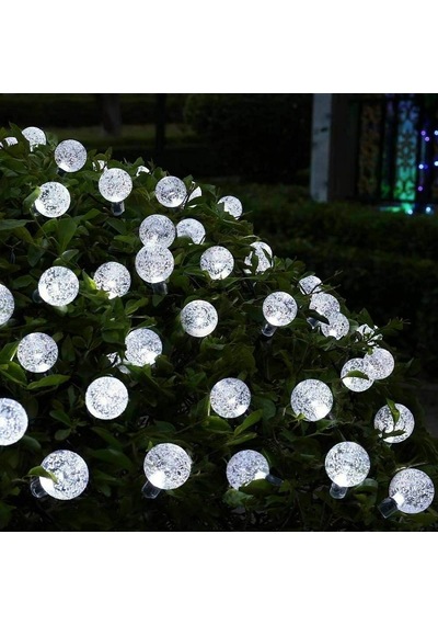 Profosyonel Kristal Beyaz Top Led Işık Su Geçirmez Dış Mekan Işığı 5metre Beyaz Yılbaşı Ağacı Işığı Gün Işığı