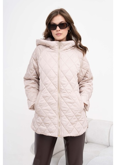 FTZ Women Ftz Kadın Kapitone Kaban Beige 30966 Beige Bej