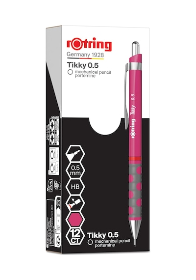 Tıkky Mekanik Kurşun Kalem, Ahududu Pembe 0.5 Mm Macenta