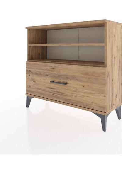 Arges Şifonyer 2 Raflı Tek Çekmeceli 88x30x80 Çam-çam Çam