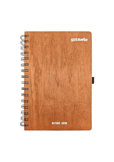 14x21 Spiralli Wood Kapak Defter 103 Ivory