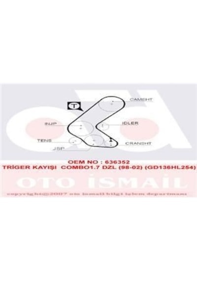 GATES 5193XS TRIGER EKSANTRIK KAYISI COMBO 93- 1.7 DTI 136x254