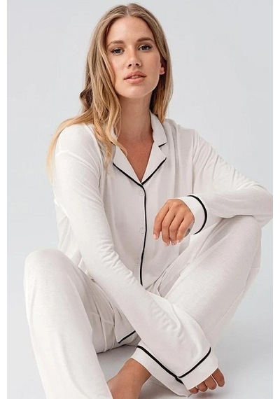 Artış Collection Artış 18207 Bayan Pijama Takımı Ekru