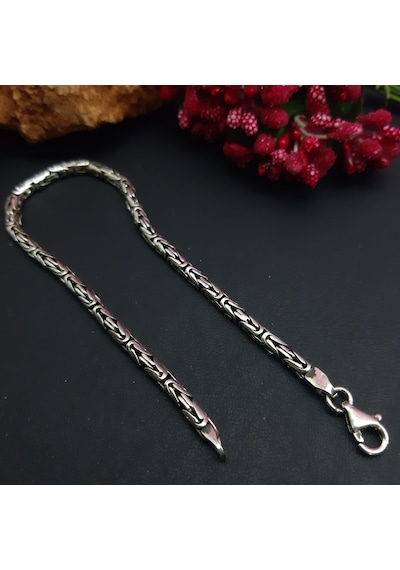 925 Ayar Gümüş Kral Bileklik 3.3  Mm