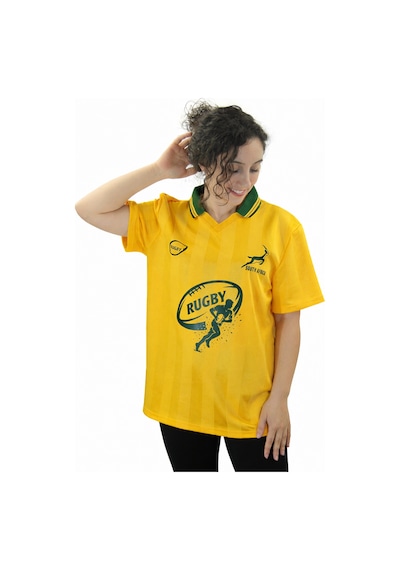 Urbantrendstore Rugby Tasarımlı Günlük Rahat Kullanım Casual Tişört Sarı