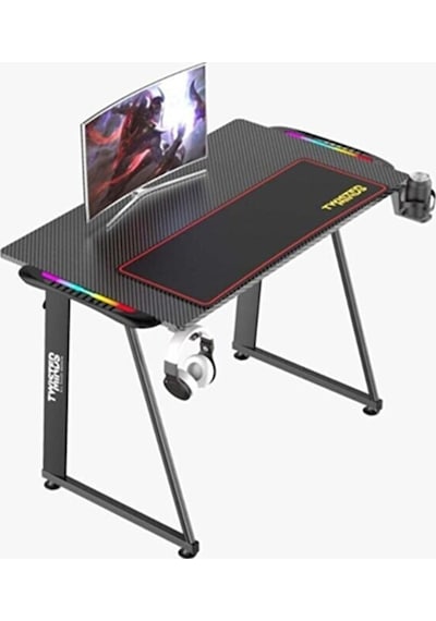 Twisted Minds Z Design TM-Z-1060-RGB Karbon Fiber RGB Oyuncu Masası Siyah