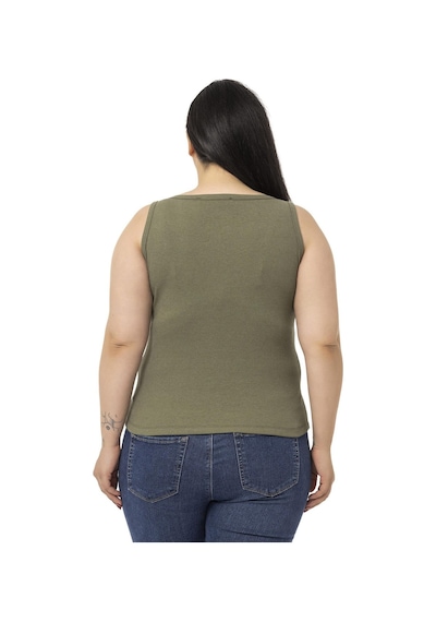 Disentis Büyük Beden Askılı Fitilli Kaşkorse Haki Body-haki Haki