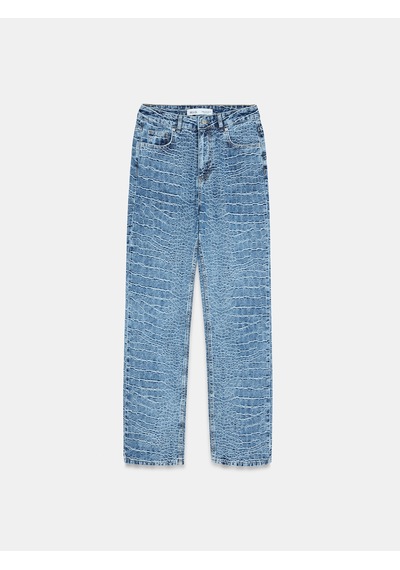Dilvin 72095 %100 Pamuk Straight Jean-mavi Mavi