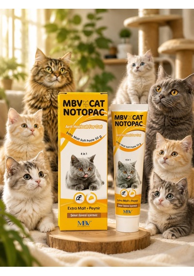 Mbv İlaç Mbv Notopac Ekstra Malt Soft Tüy Yumağı Kontrol Peynirli Kedi Macunu 50 Gr