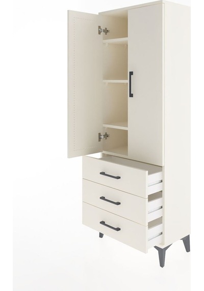 Arges Dolap 4 Raflı 3 Çekmeceli 2 Kapaklı 60x30x163 Aytaşı-ay... Aytaşı