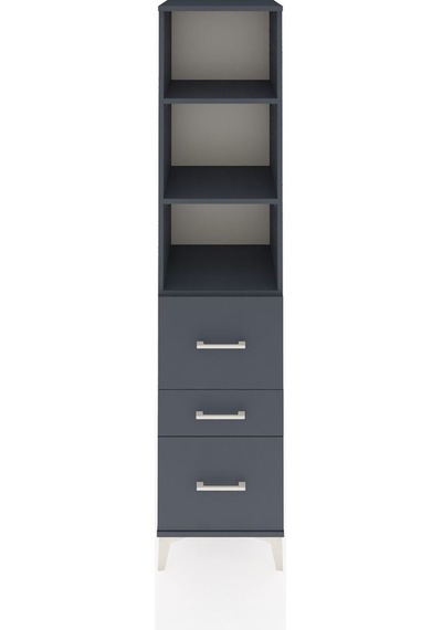 Hyperion Dolap 3 Raflı 3 Çekmeceli 44x44x195 Antrasit-antrasit Antrasit
