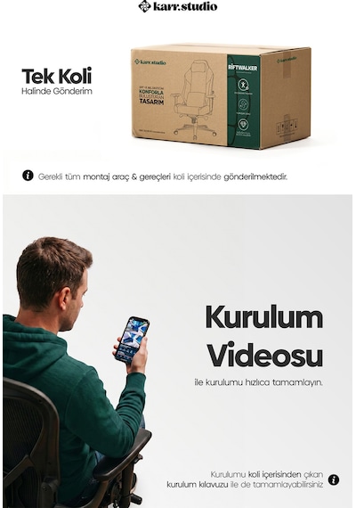 Riftwalker Ergonomik Oyuncu Koltuğu Siyah