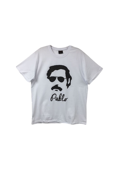 Stoned&Fame Unisex Beyaz Pablo Escobar T-shirt Beyaz