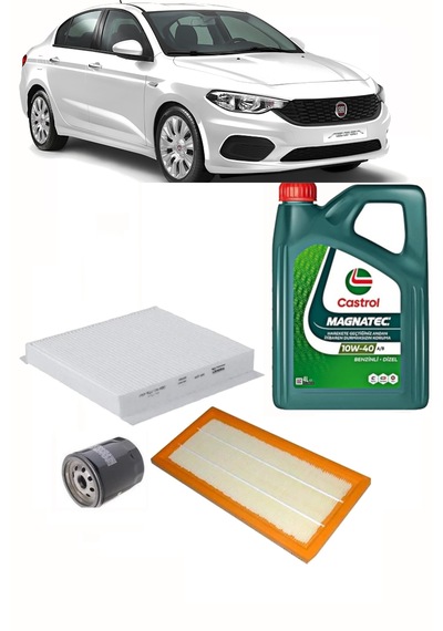 Fiat Egea 1.4 Benzinli Bakım Seti 4l Magnatec Motor Yağ+filtre...