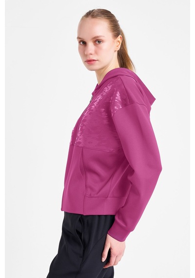 Lescon Kadın Fermuarlı Kapüşonlu Sweatshirt 25n-2125 Mor