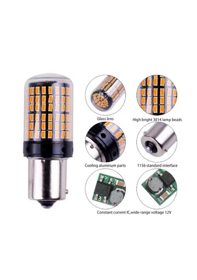 2 Adet 144 Led Turuncu Renk 93 Tip Tek Duy Stop Ampulü