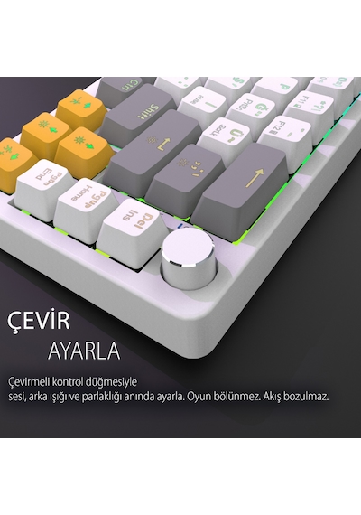 Ikg-457 Rgb Mekanik Oyuncu Klavyesi 68 Tuş Hot Swap Red Switch Multimedya Kontrol Düğmesi