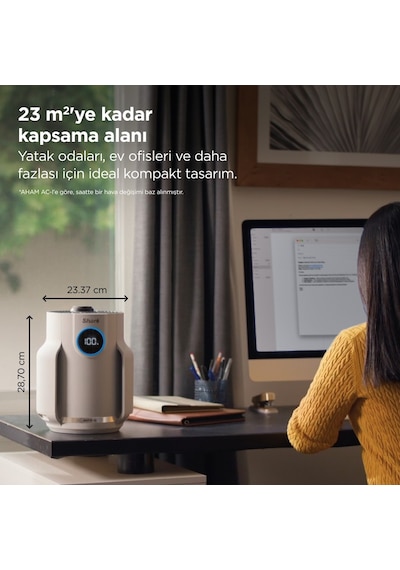 Shark Neverchange5 Air Purifier Compact Pro Quartz Beyaz
