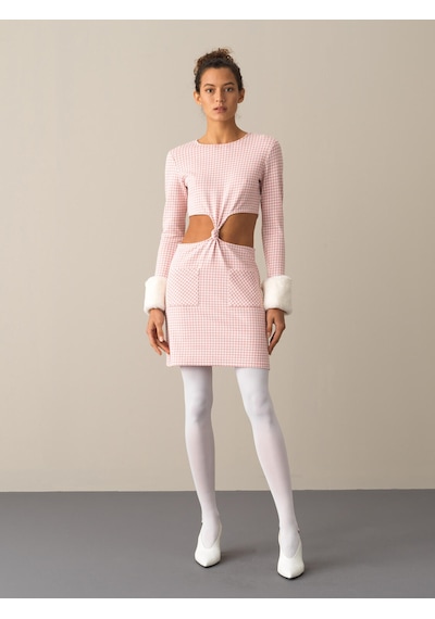 Xint Pembe Slim Fit Pamuklu Elbise 286110