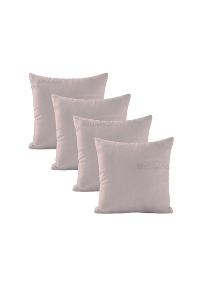 Tr Soho Kumaş Dekoratif Kırlent Yastık Kılıfı - 42 X 42 Cm 4, Vizon Genel