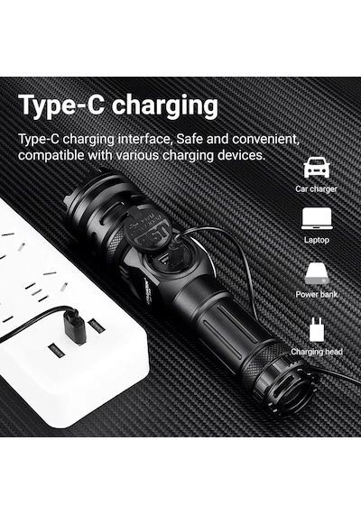Wison Ws-6868 25watt 2500 Lümen Usb Type-c Şarjlı El Feneri