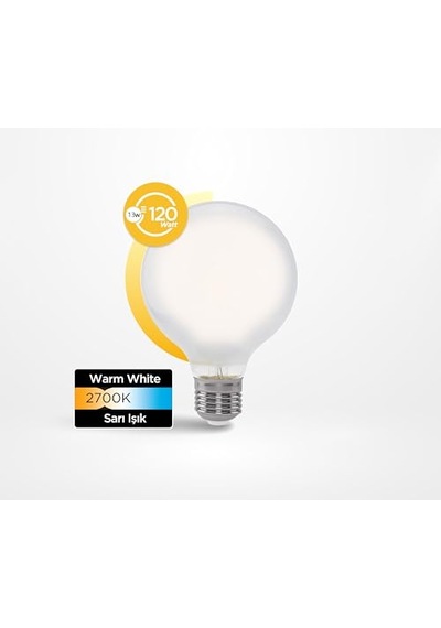 Filament Ampul E27 13w 2000lm 2700k Milky Enerji Sınıfı D