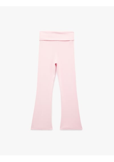Koton Slim Fit Modal Karışımlı İspanyol Paça Pantolon Pembe 6sal40098ık Gül