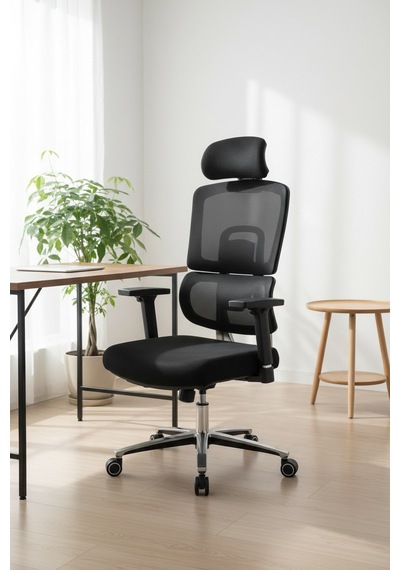 Upstyle Efe Premium Ergonomik Ofis Koltuğu 3d Kolçak Siyah