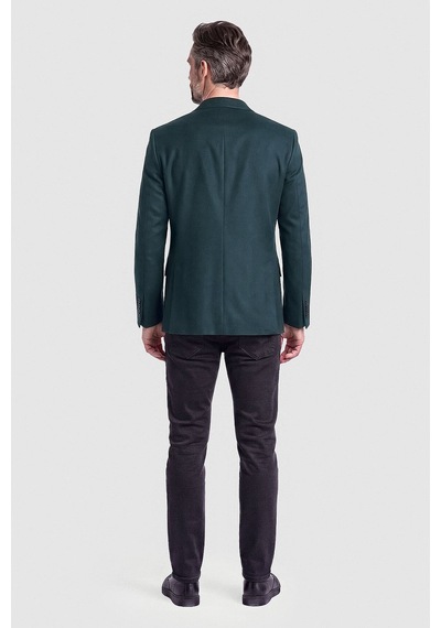 Bisse Yeşil Süet Dokulu Düğmeli Blazer Ceket Pck26k26203 47