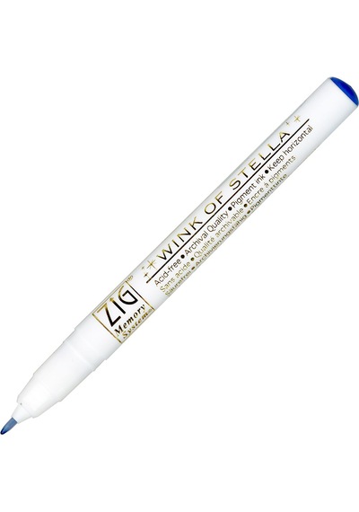 Zig Wınk Of Stella Simli Keçeli Kalem Pigment Mürekkepli Mavi