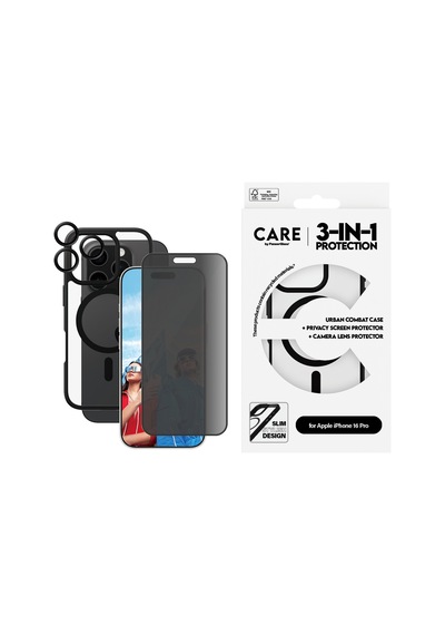 Care By Panzerglass Flagship Apple Uyumlu iPhone 16 Pro 3'lü Çerçeve Aparatlı Gizli/hayalet Ekranlı Set