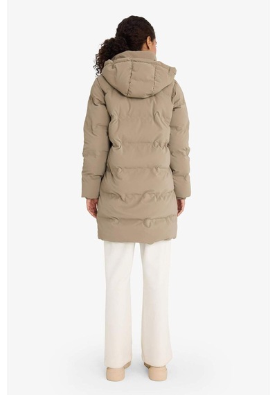 Defacto Regular Fit Kapüşonlu Fermuarlı Parka F2876AX25WN Kahve