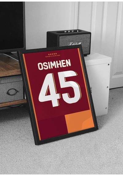 V.osimhen Forma Tasarımlı Poster Çerçeveli