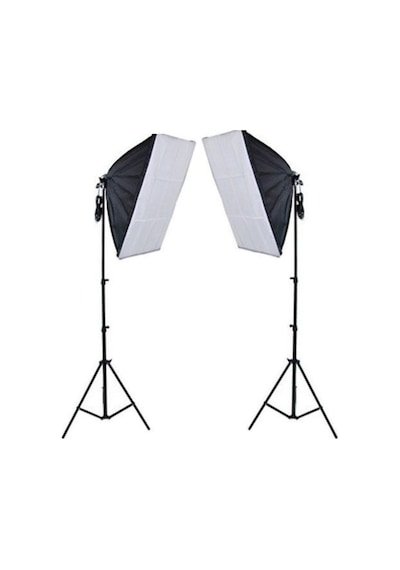 Video ve Fotoğraf için 50 x 70 CM Tek Duylu Softbox 2'li Sürekli Işık Seti