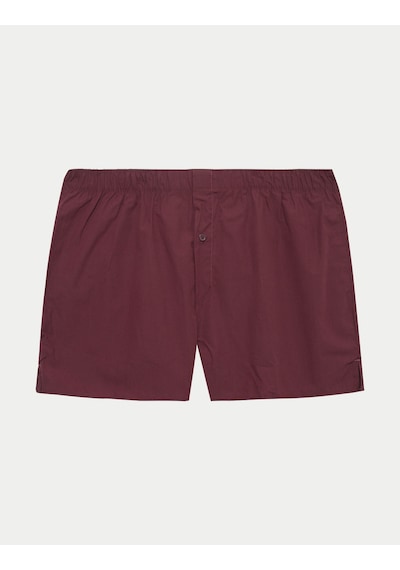 Marks & Spencer 5'li Saf Pamuklu Boxer T14003949 Bordo