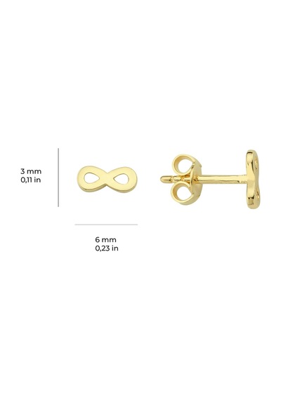 Goldkupe 14 Ayar Altın Minik Sonsuzluk Küpe 0,59 Gr-1793