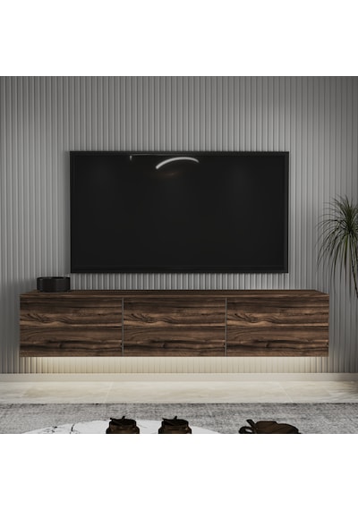 Neon Led Işıklı Duvara Monte,3 Kapaklı Tv Ünitesi,tv Sehpası Sandık Ceviz - Sandık Ceviz Sandık Ceviz Neon Led Işıklı Duvara Monte,3 Kapaklı Tv Ünitesi,tv Sehpası Sandık Ceviz - Sandık Ceviz Sandık Ceviz