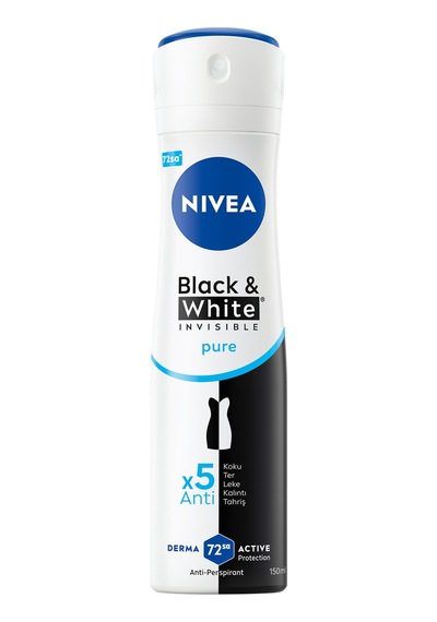 Nıvea Kadın Sprey Deodorant Black&white Invisible Pure 150 Ml 3'li Avantaj Paketi Mıchu